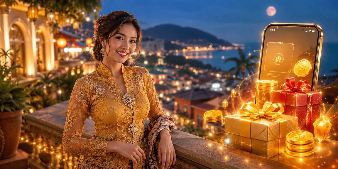 Wanita berbaju kebaya menerima bonus daftar di Genting Highlands